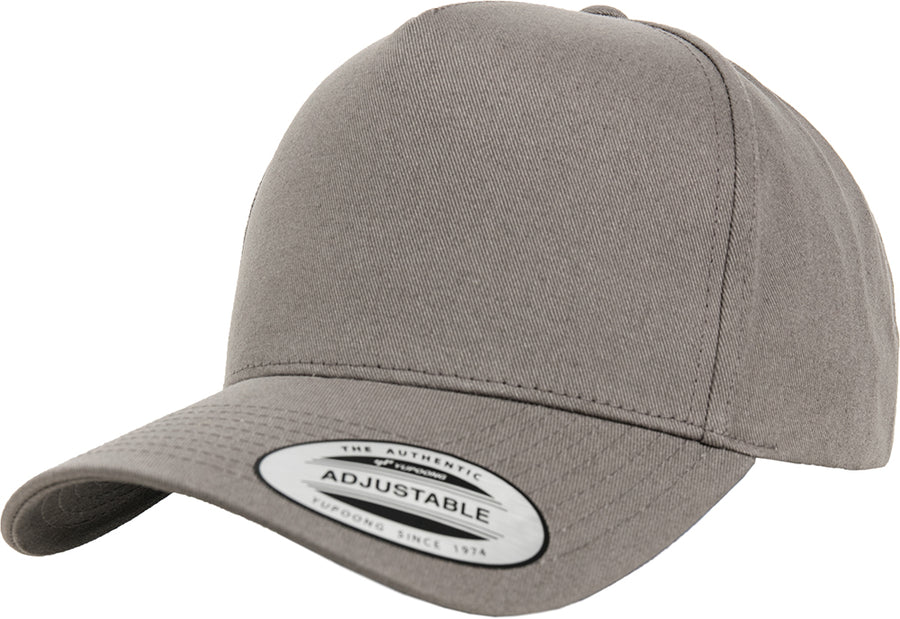 Flexfit 5-Panel Curved Classic Snapback – Grå