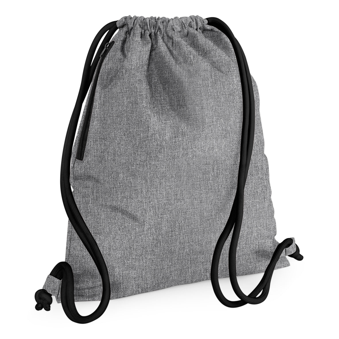 BagBase Icon Gymsac – Grey Marl/Black