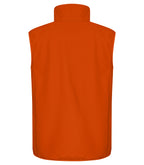 Clique Classic Softshell Vest – Blodoransje – bakside