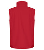 Clique Classic Softshell Vest – Rød – bakside