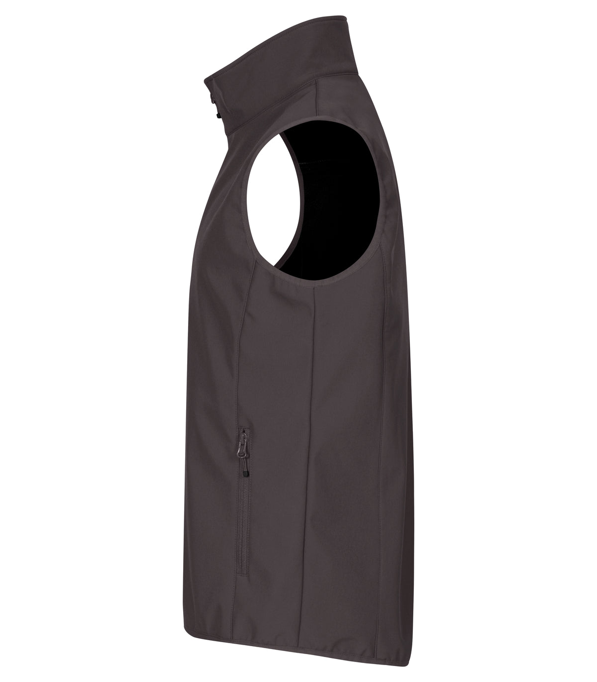 Clique Classic Softshell Vest – Mørk grå – venstre side