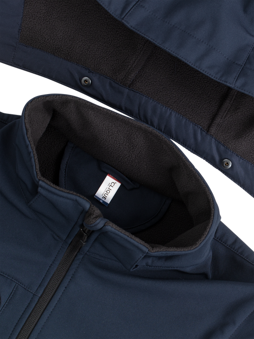 Clique Classic Softshell 2 in 1 – Mørk marineblå – detalj