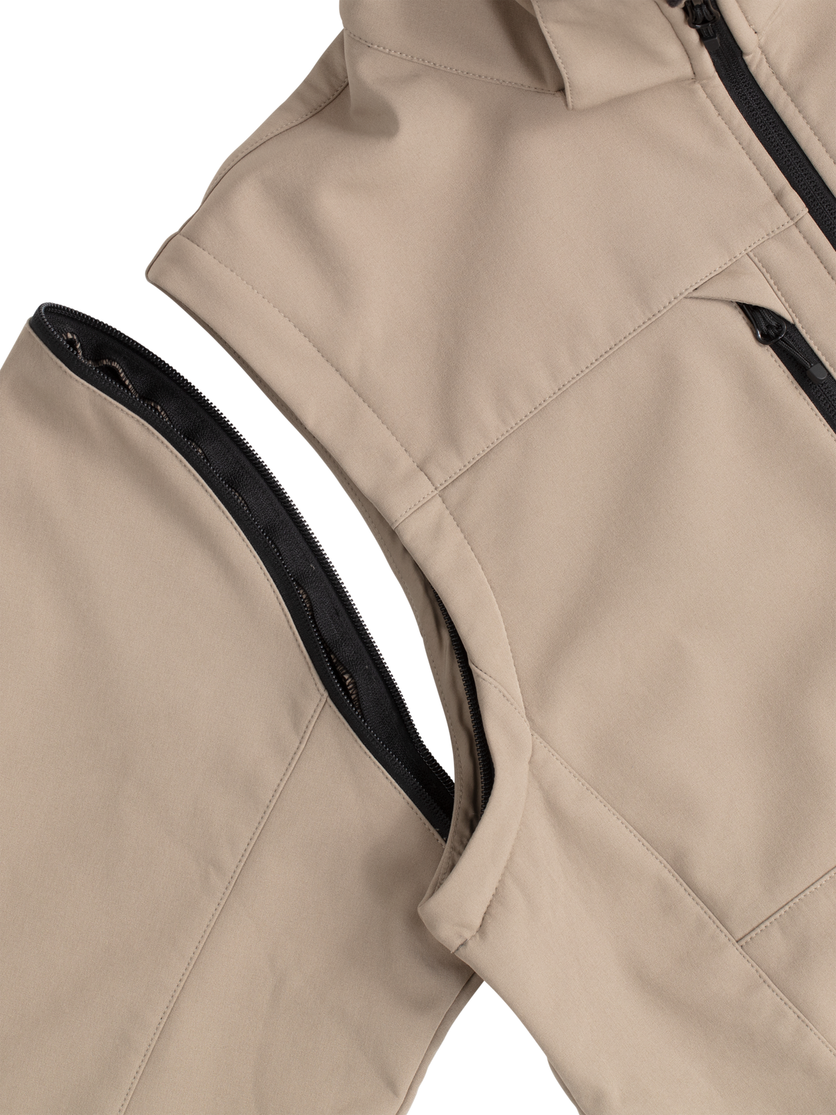 Clique Classic Softshell 2 in 1 – Sand – detalj