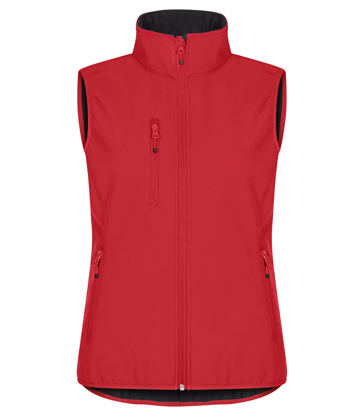 Clique Classic Softshell Vest – dame – Rød – forside
