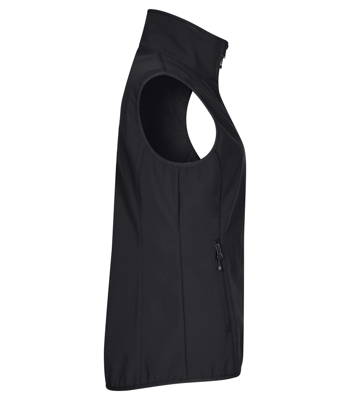 Clique Classic Softshell Vest – dame – Svart – høyre side
