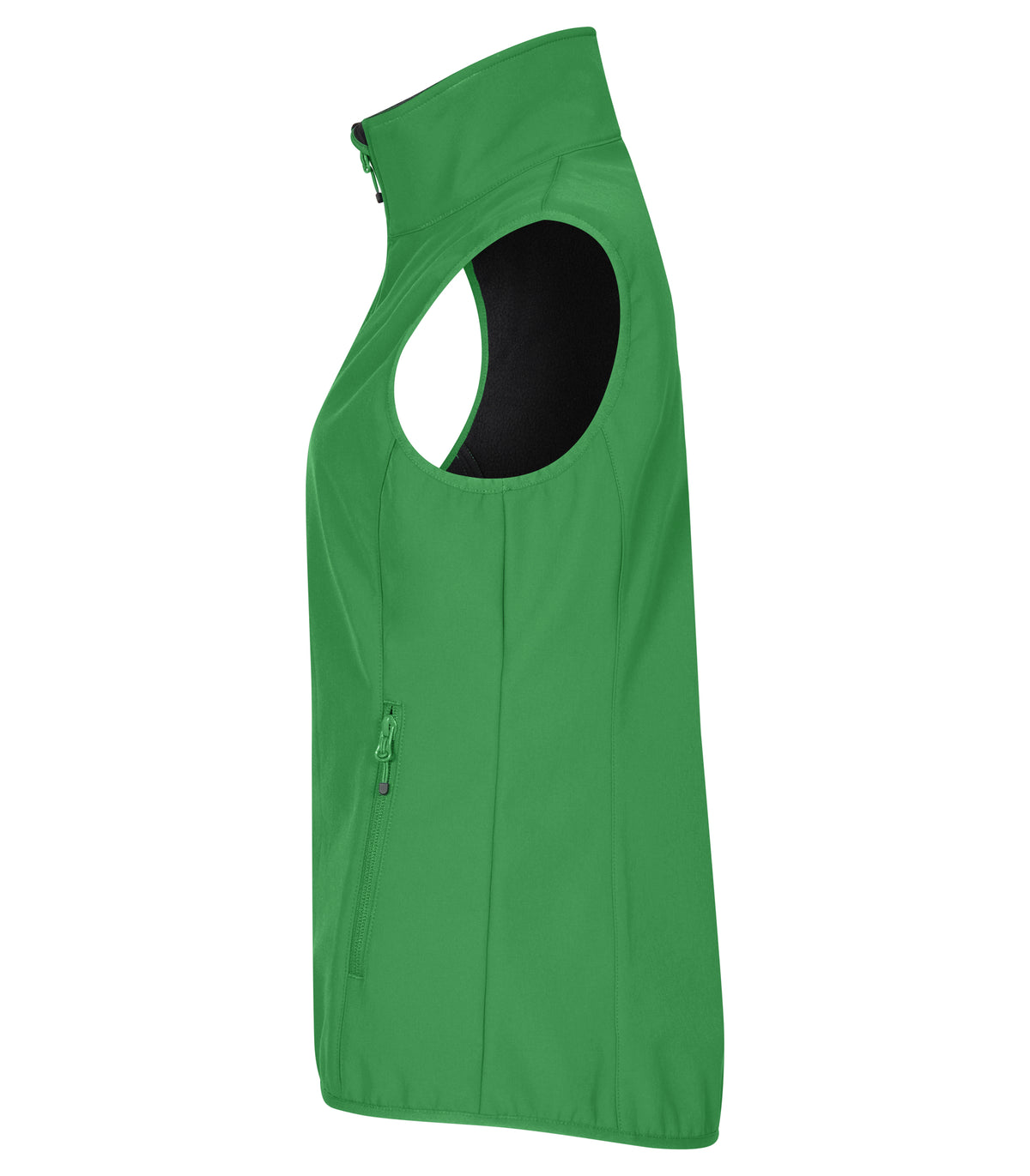 Clique Classic Softshell Vest – dame – Eplegrønn – venstre side