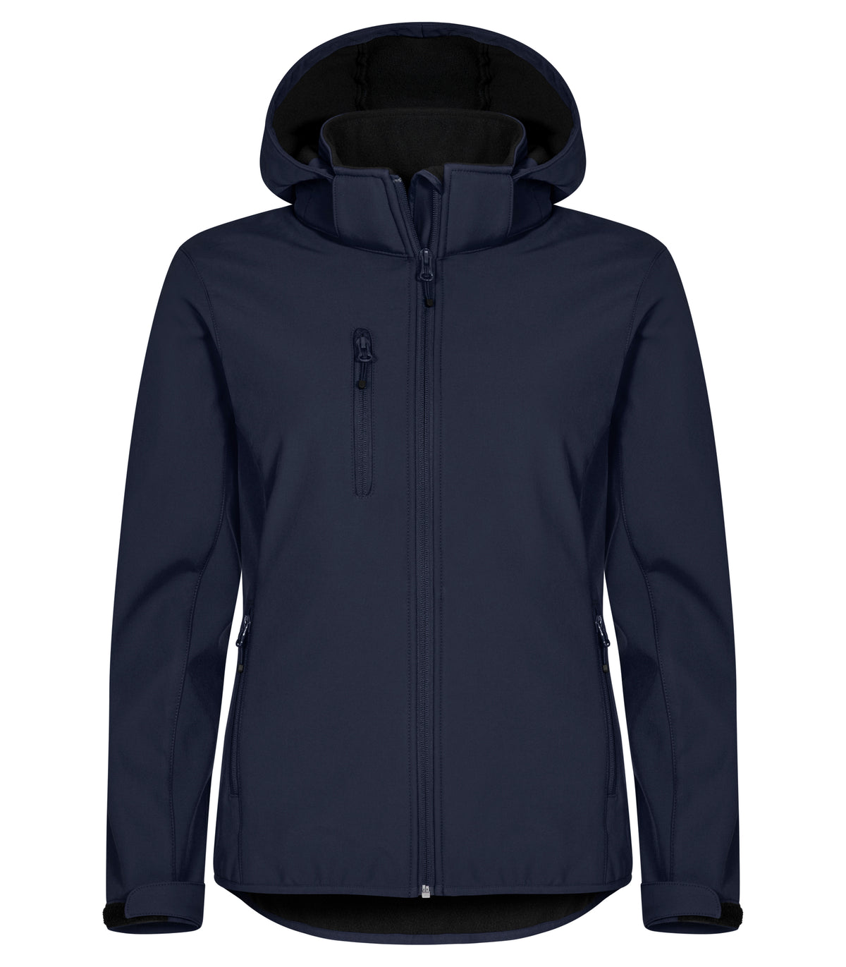 Clique Classic Softshell Hoody – dame – Mørk marineblå – forside