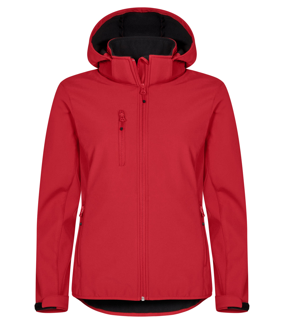 Clique Classic Softshell Hoody – dame – Rød – forside
