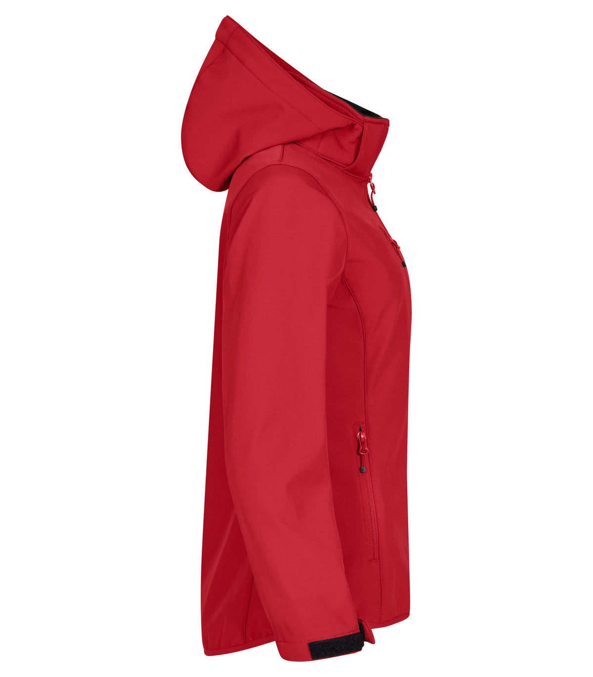 Clique Classic Softshell Hoody – dame – Rød – høyre side