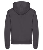 Clique Miami Hoody Full Zip – Metallgrå – bakside