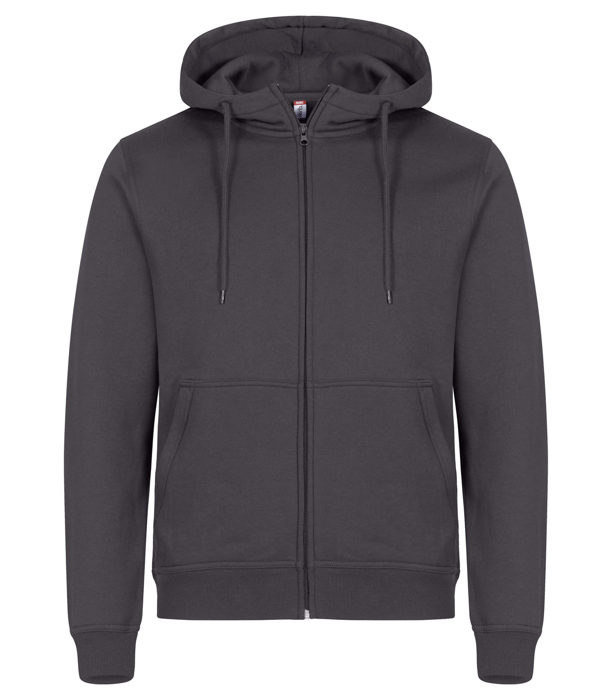Clique Miami Hoody Full Zip – Metallgrå – forside