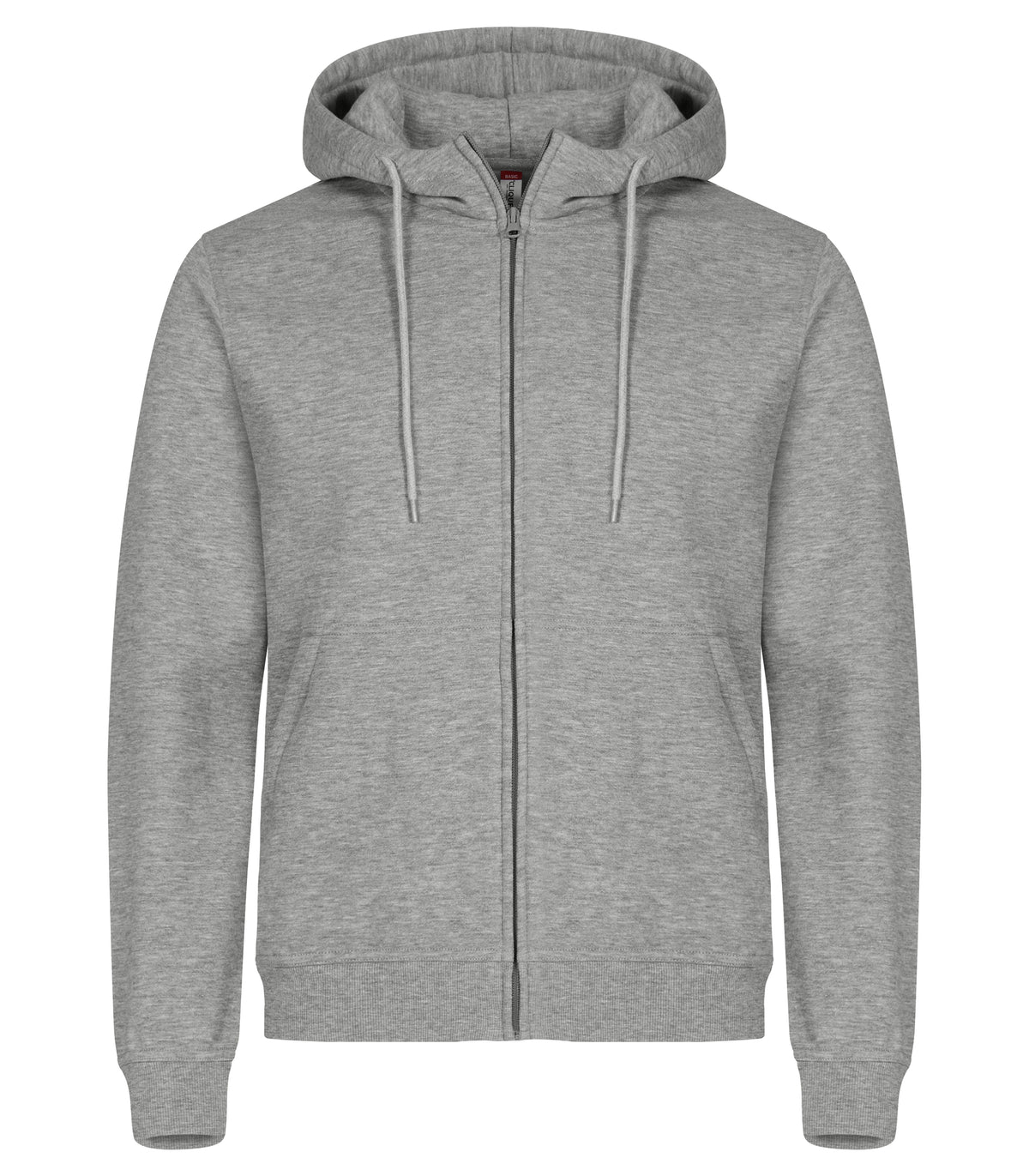Clique Miami Hoody Full Zip – Gråmelert – forside