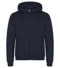 Clique Miami Hoody Full Zip – Mørk marineblå – forside