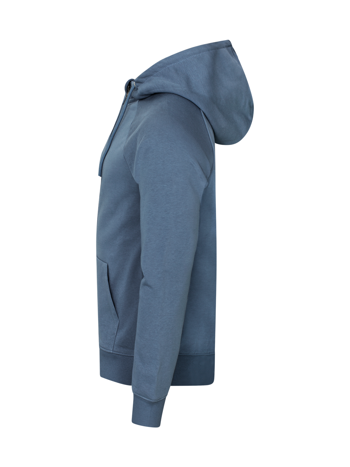 Clique Miami PRO Hoody Full Zip – Stålblå – venstre side