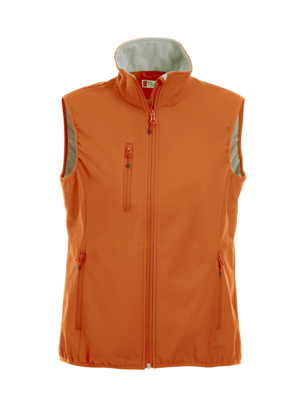 Clique Basic Softshell Vest – dame – Blodoransje – forside