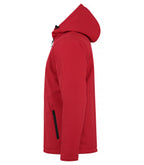Clique Padded Hoody Softshell – Rød – venstre side