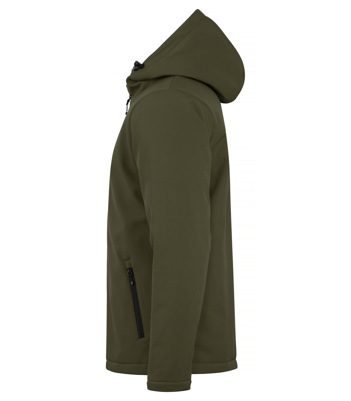 Clique Padded Hoody Softshell – Tåkegrønn – venstre side