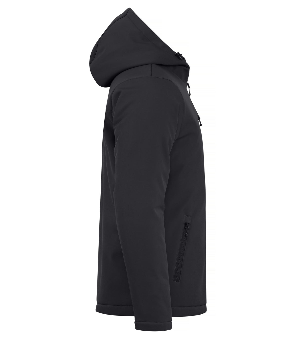 Clique Padded Hoody Softshell – Svart – høyre side