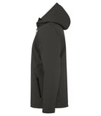Clique Padded Hoody Softshell – Mørk grå – venstre side