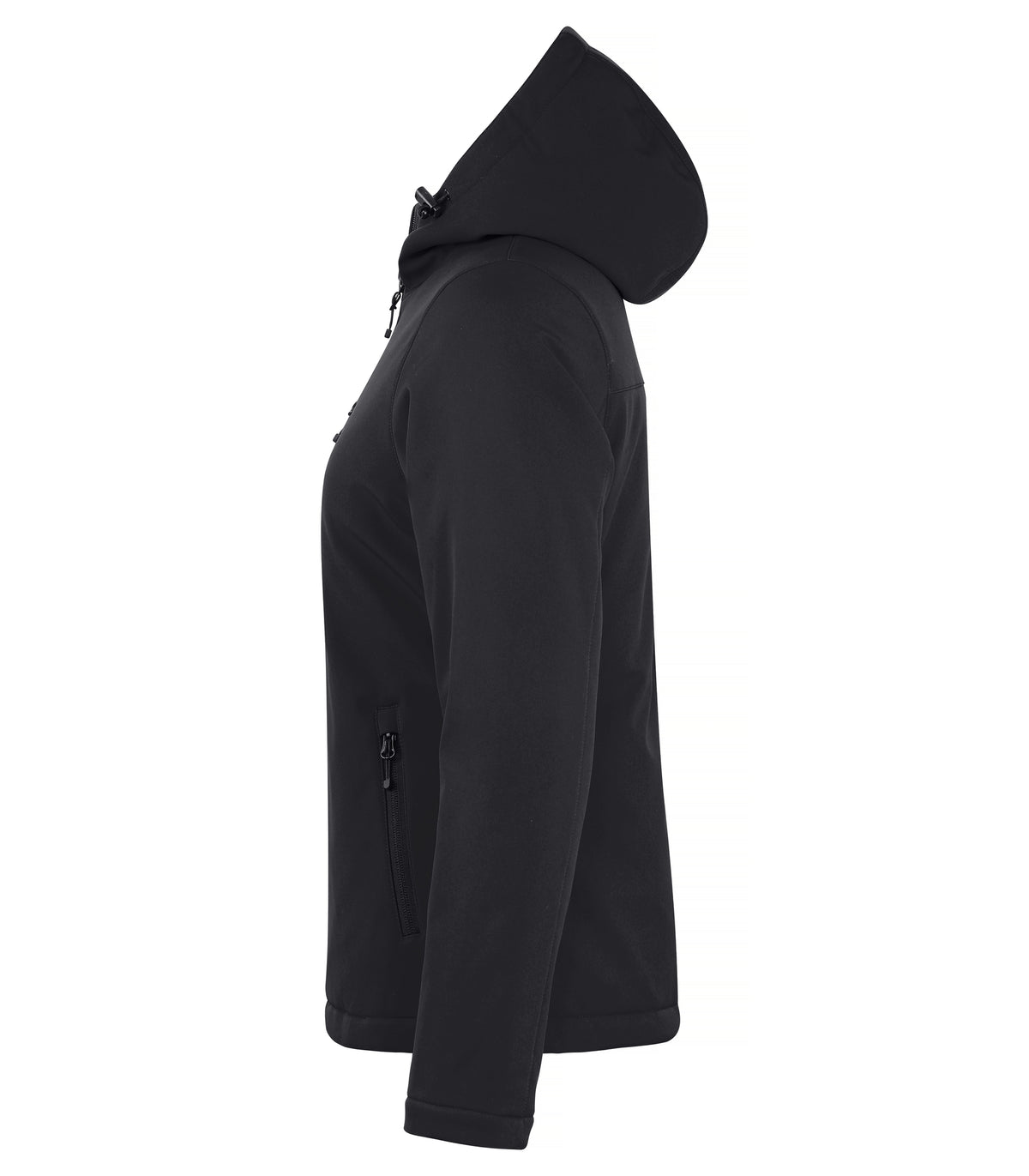 Clique Padded Hoody Softshell – dame – Svart – venstre side