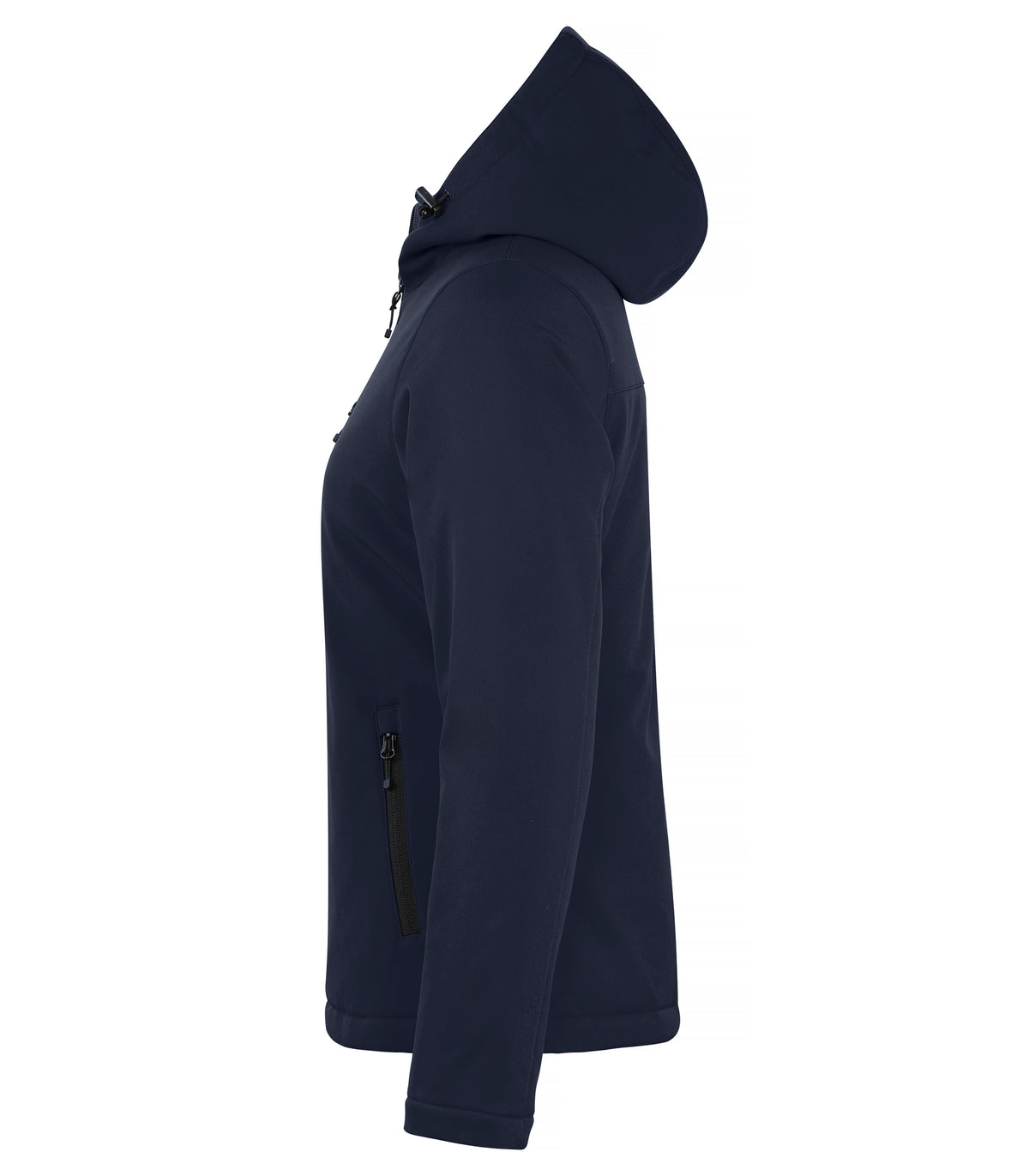 Clique Padded Hoody Softshell – dame – Mørk marineblå – venstre side