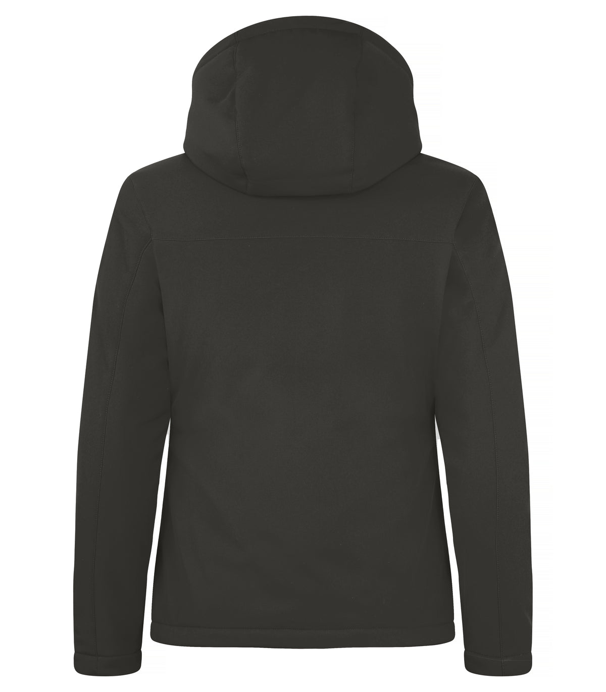 Clique Padded Hoody Softshell – dame – Mørk grå – bakside