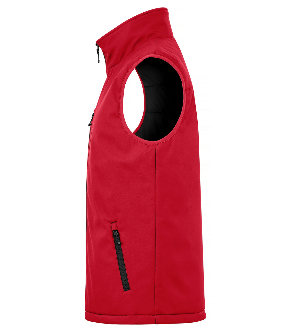Clique Padded Softshell Vest – Rød – venstre side