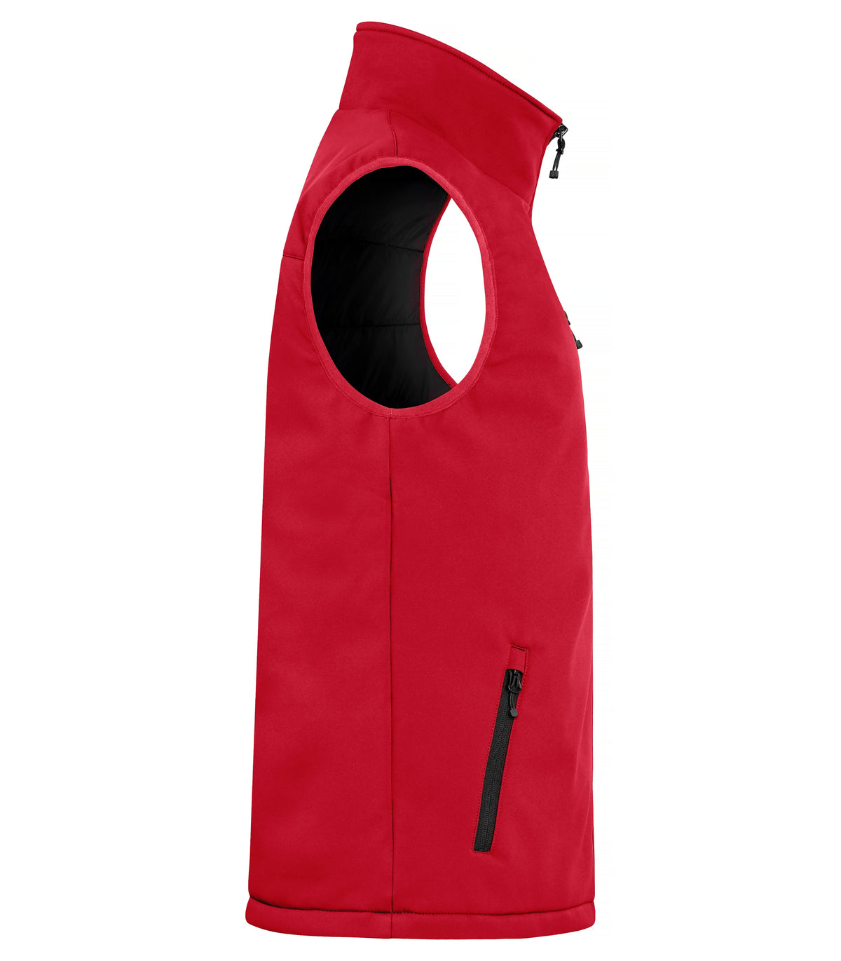 Clique Padded Softshell Vest – Rød – høyre side