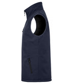 Clique Padded Softshell Vest – Mørk marineblå – venstre side