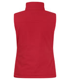 Clique Padded Softshell Vest – dame – Rød – bakside