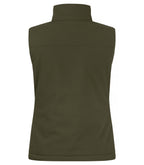 Clique Padded Softshell Vest – dame – Tåkegrønn – bakside