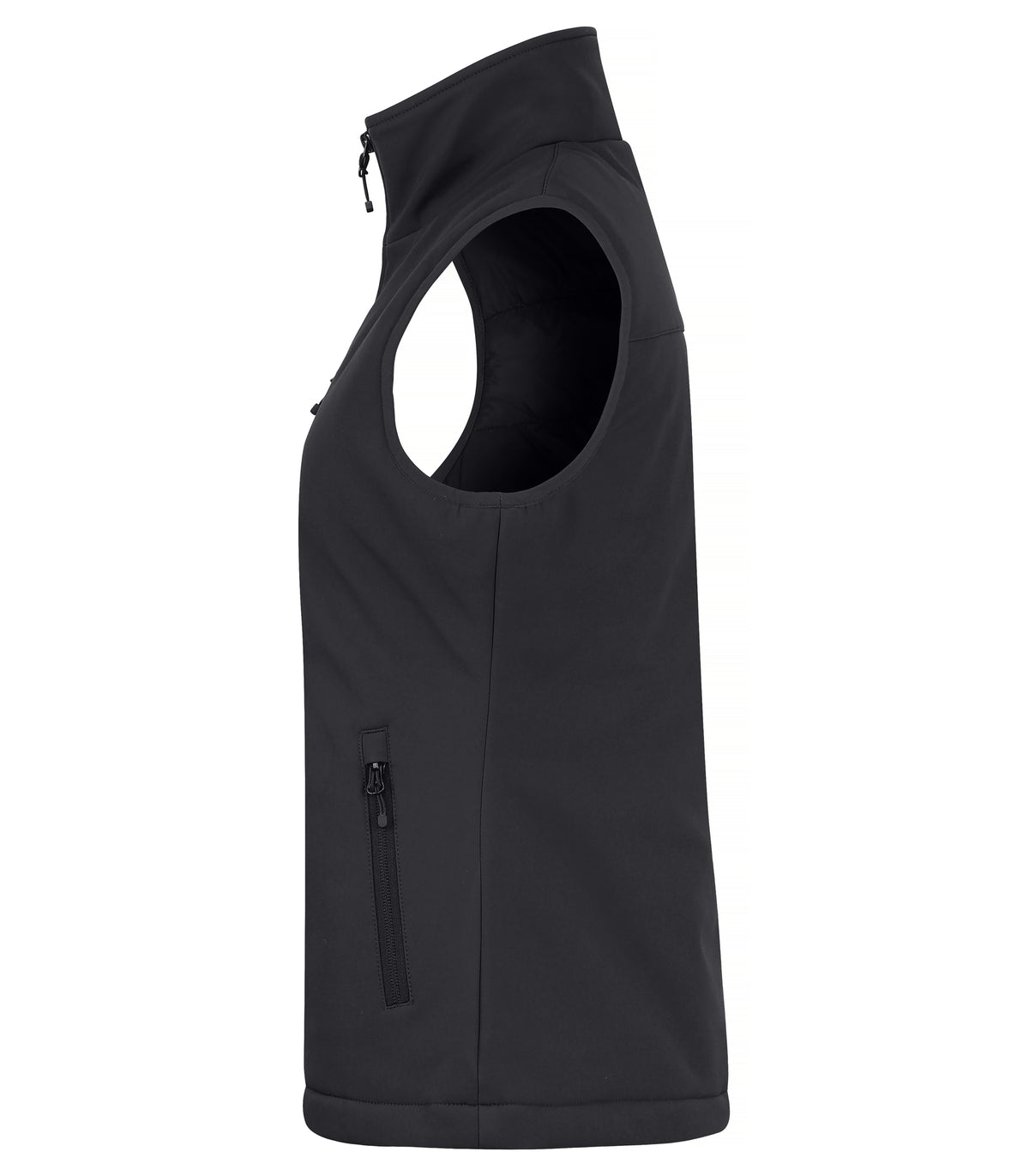 Clique Padded Softshell Vest – dame – Svart – venstre side