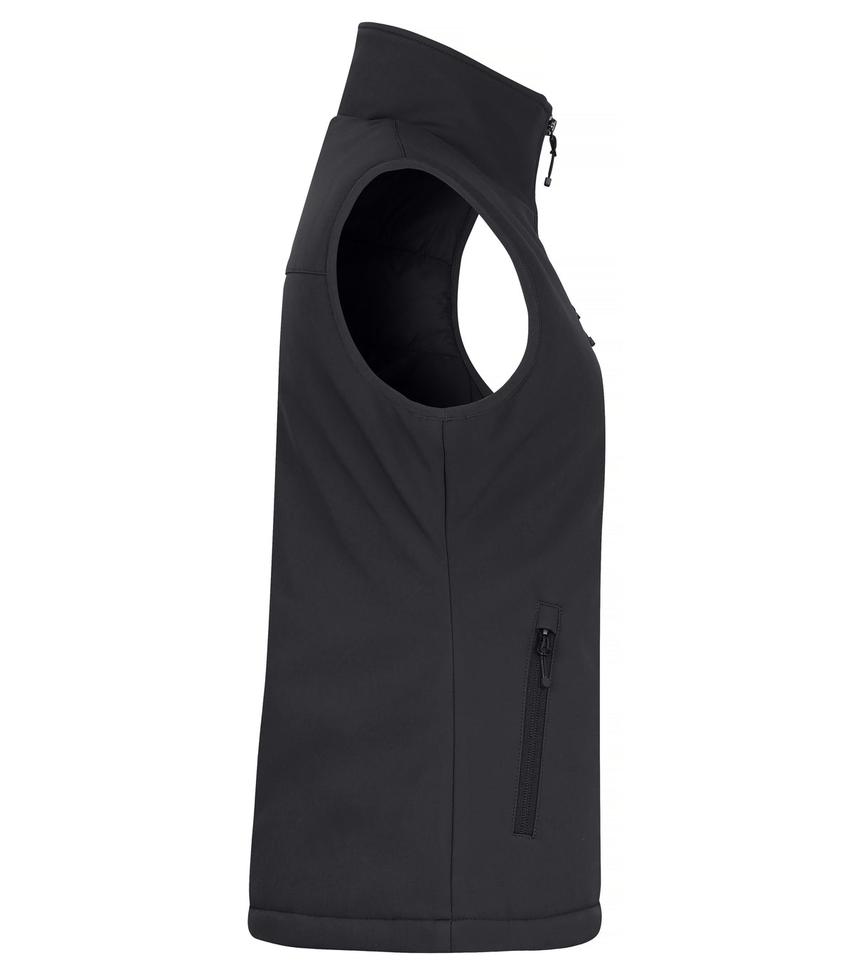 Clique Padded Softshell Vest – dame – Svart – høyre side