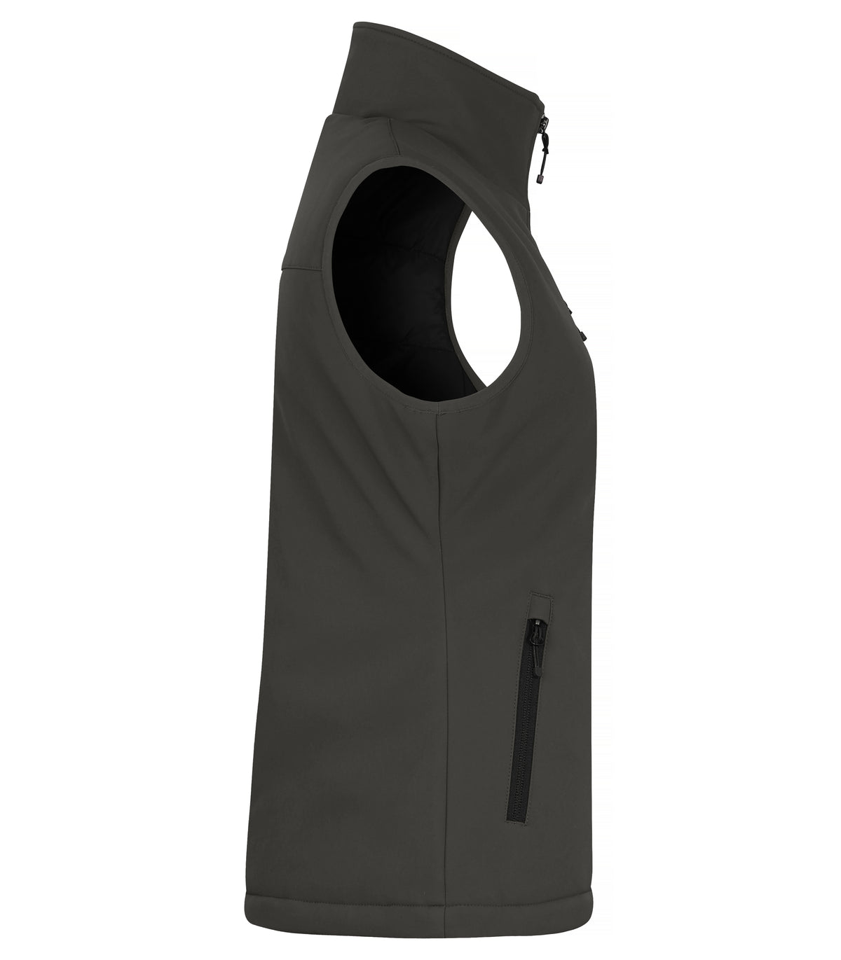 Clique Padded Softshell Vest – dame – Mørk grå – høyre side
