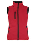 Clique Padded Softshell Vest – dame – Rød – forside