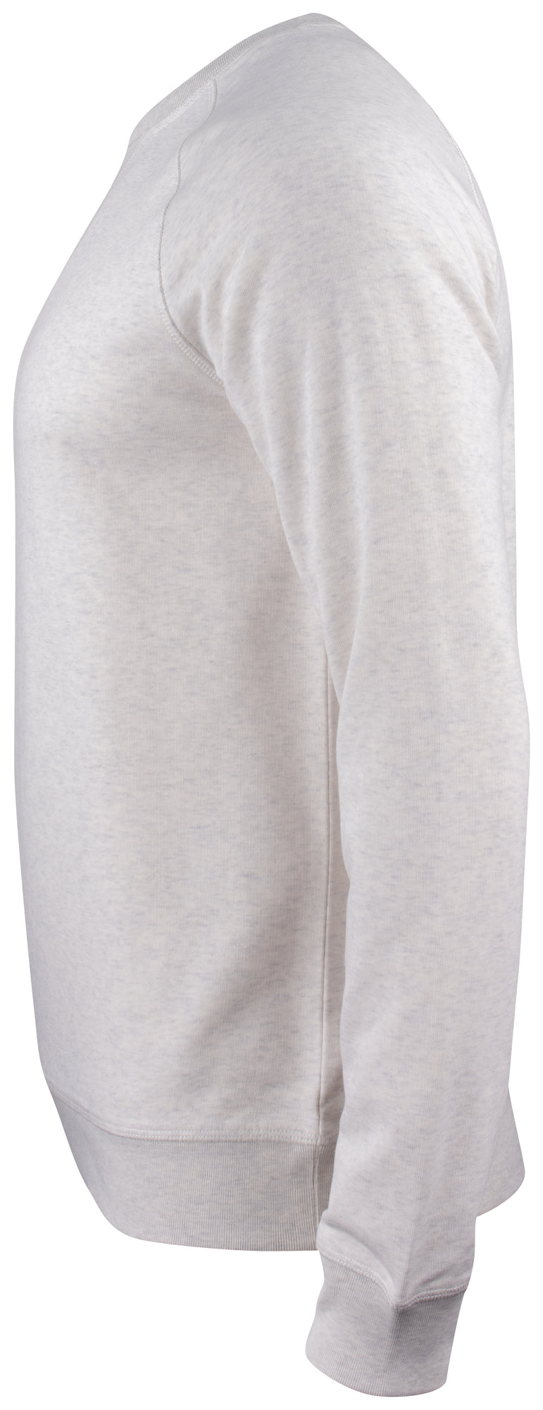 Clique Premium OC Roundneck – Naturmelert – venstre side