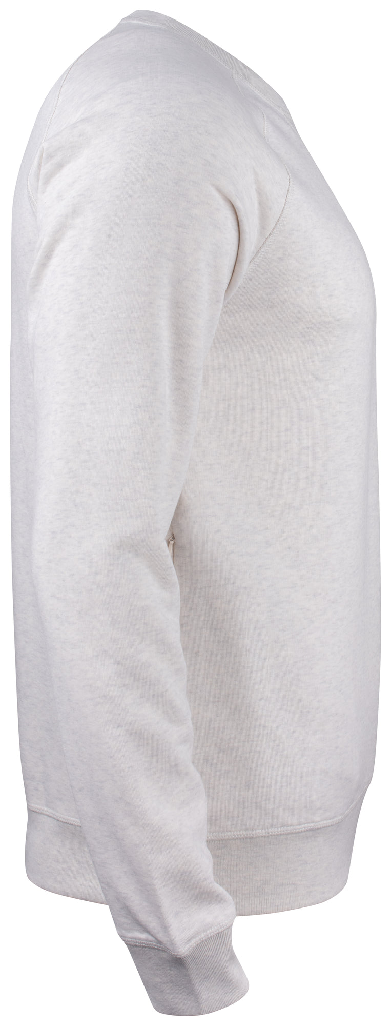 Clique Premium OC Roundneck – Naturmelert – høyre side