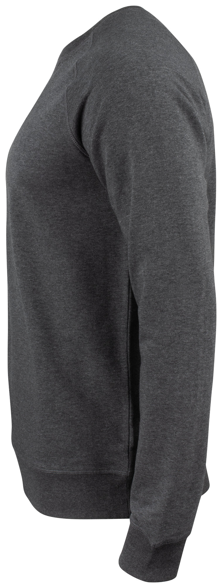 Clique Premium OC Roundneck – Antrasittmelert – venstre side