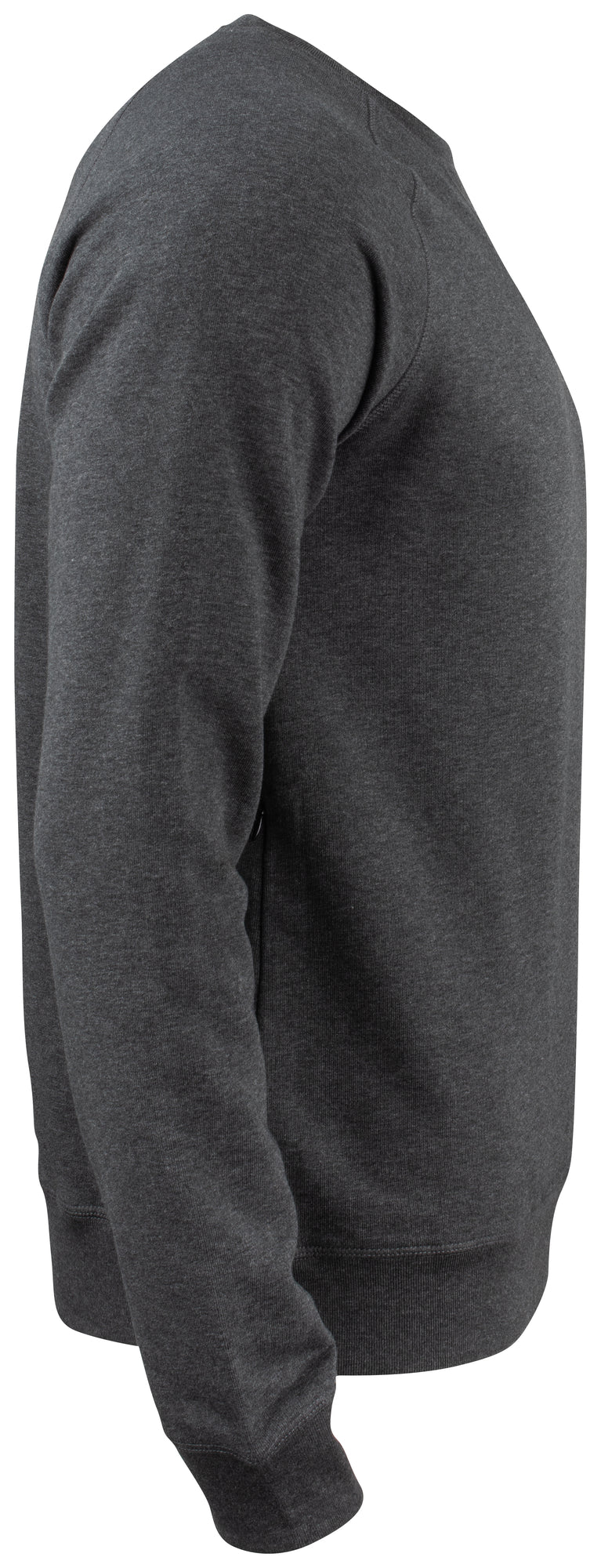 Clique Premium OC Roundneck – Antrasittmelert – høyre side