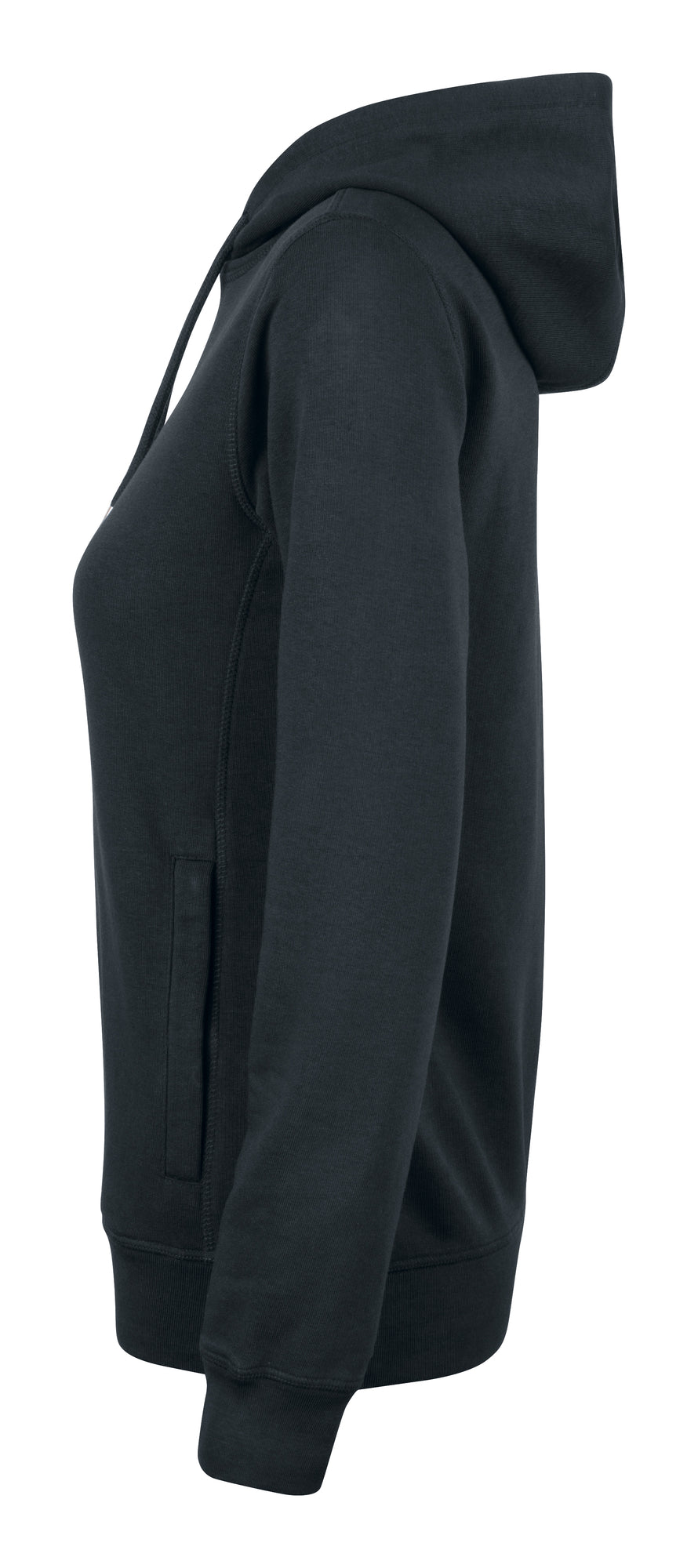 Clique Premium OC Hoody – dame – Svart – venstre side