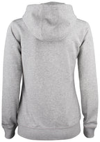 Clique Premium OC Hoody Full Zip – dame – Gråmelert – bakside