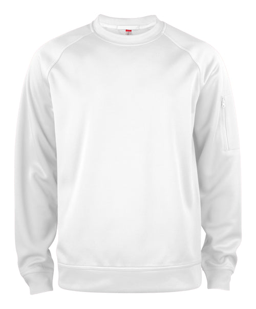Clique Basic Active Roundneck – Hvit – forside