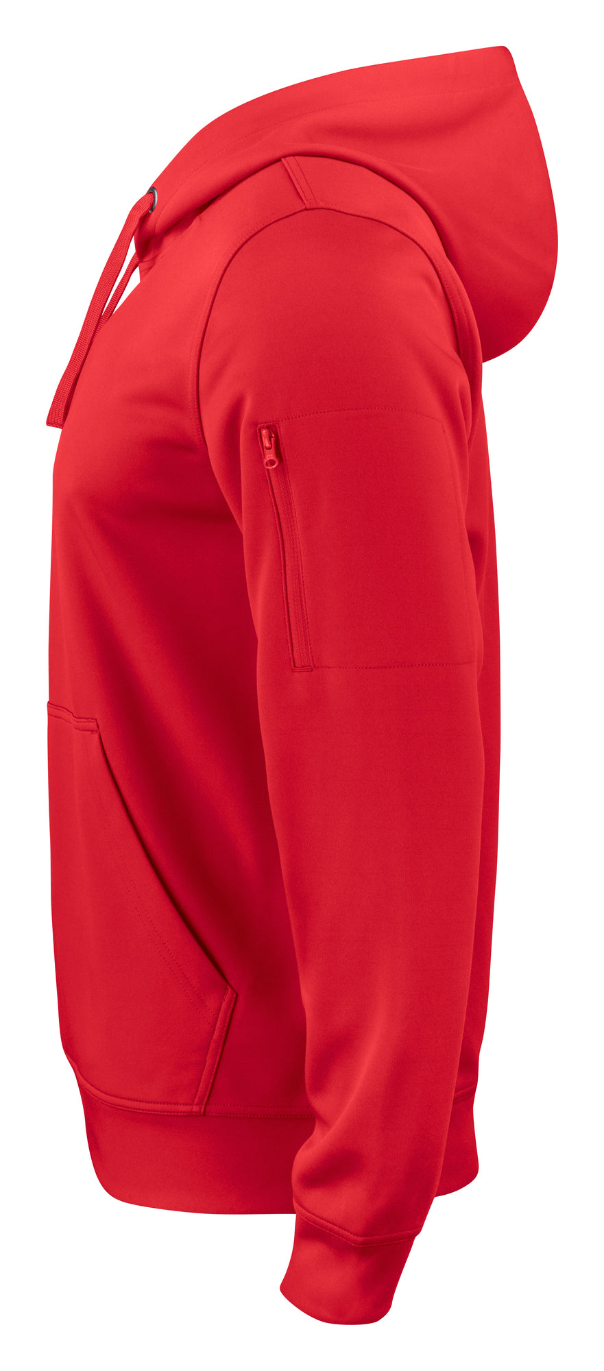 Clique Basic Active Hoody – Rød – venstre side