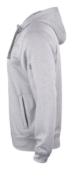 Clique Basic Active Hoody Full Zip – Gråmelert – venstre side