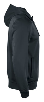 Clique Basic Active Hoody Full Zip – Svart – høyre side