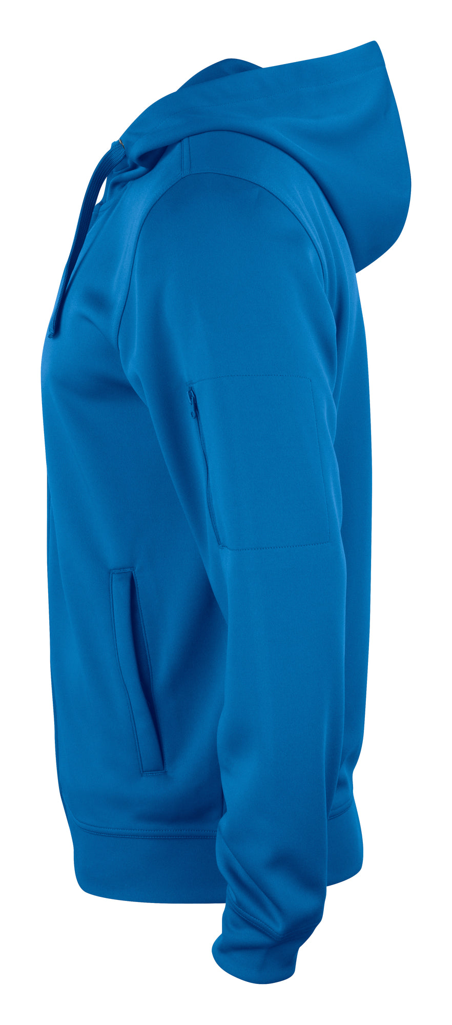 Clique Basic Active Hoody Full Zip – Kongeblå – venstre side