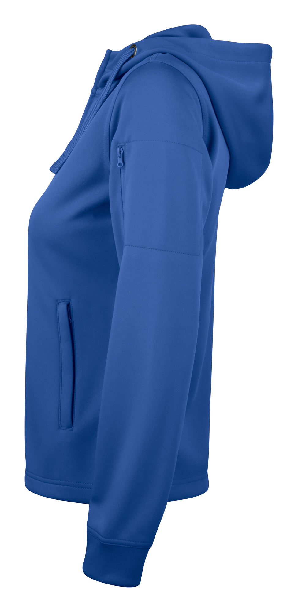 Clique Basic Active Hoody Full Zip – dame – Kongeblå – venstre side