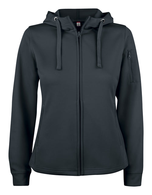 Clique Basic Active Hoody Full Zip – dame – Svart – forside