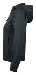 Clique Basic Active Hoody Full Zip – dame – Svart – venstre side