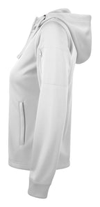 Clique Basic Active Hoody Full Zip – dame – Hvit – venstre side